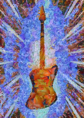 Bass guitar painting