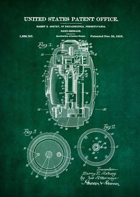 34 Hand Grenade Patent  