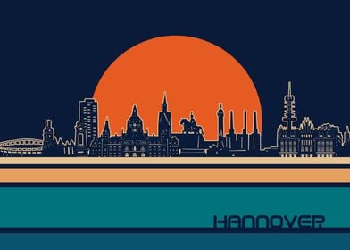 hannover skyline retro 5