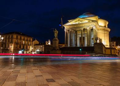 Turin Night church Italy