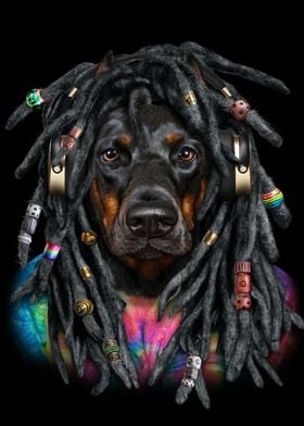 Doberman with Dreadlocks