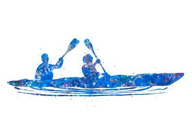 Kayak blue art