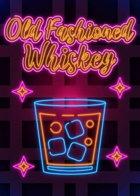 Old fashioned Whiskey neon