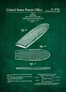 47 Surfboard Patent 1958