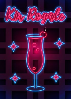 Kir Royale Neon Poster