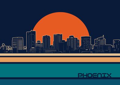 phoenix skyline retro 5