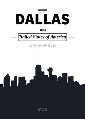 Dallas skyline poster