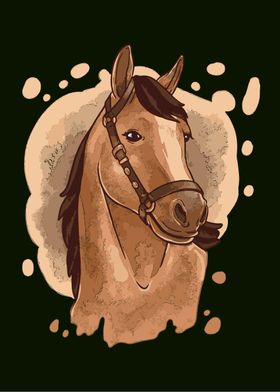 Horse Watercolor Art