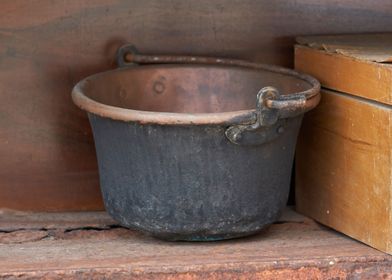 old copper pot