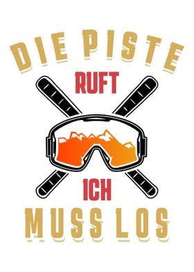 Lustiger Skifahrer Spruch