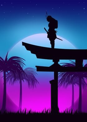 synthwave samurai