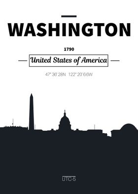 Washington Skyline poster