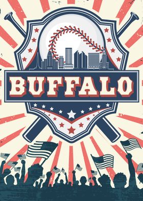 Buffalo Baseball Skyline