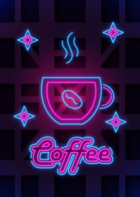 Coffee Neon Sign Glow