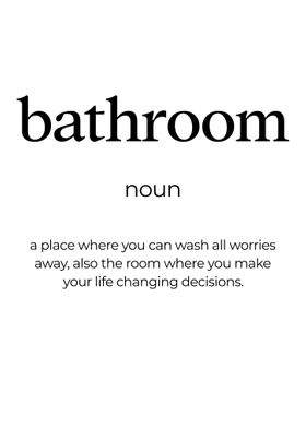 'Bathroom Definition' Poster by Conceptual Photography | Displate