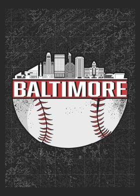 Baltimore Baseball Skyline