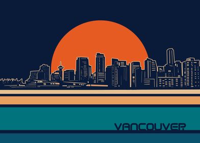 vancouver skyline retro 5
