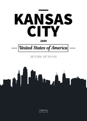 Kansas City Skyline poster