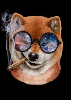 Shiba with Space Sunglass