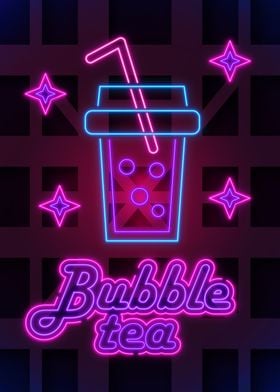 Bubble Tea Neon Sign Glow