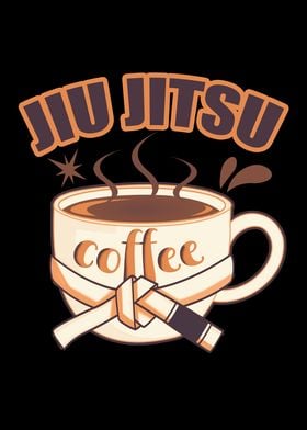 jiu jitsu coffee cartoon