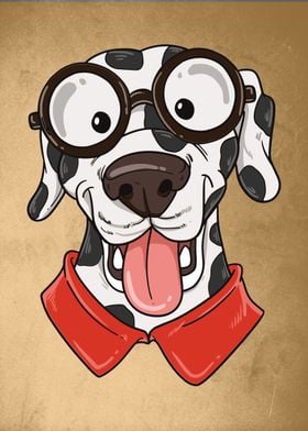 Dalmatian eyeglasses dog