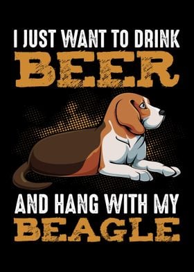 Drink Beer Beagle Dog