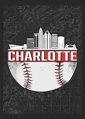 Charlotte Baseball Skyline