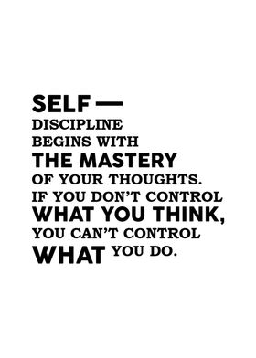Self Discipline Quote Art