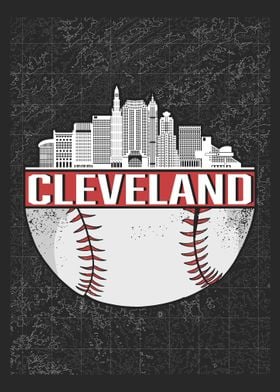 Cleveland Baseball Skyline