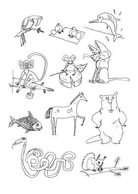 Abstract Funny Animals Ia