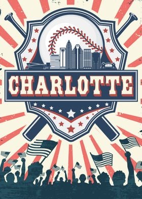 Charlotte Baseball Skyline