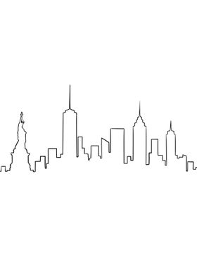 NYC Skyline Wall Art City 