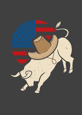 Rodeo Bull Rider Patriotic