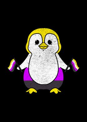 Penguin Nonbinary Pride