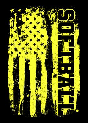 Softball American Flag Sof