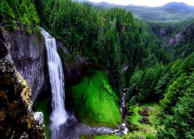 waterfall mountain stone