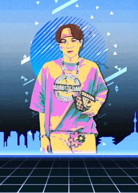 BTS Suga 80s Poster