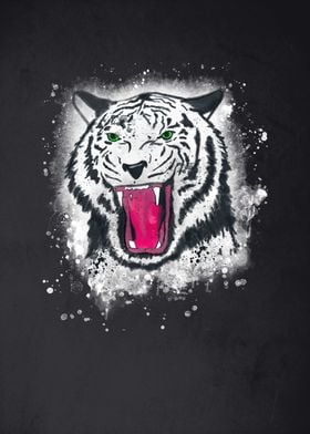 White tiger watercolor