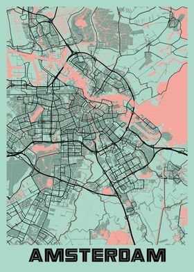 Amsterdam Peony City Map