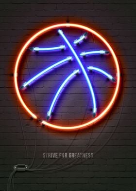 Basketball neon sign