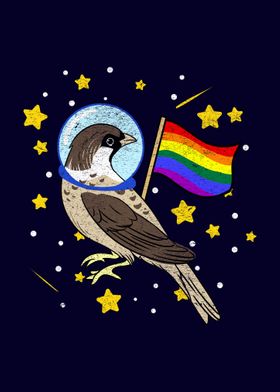 Gay Sparrow In Space LGBT