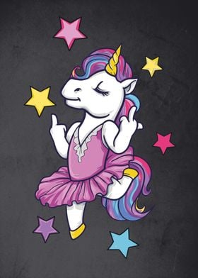 Unicorn with middle finger