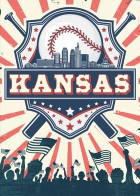 Kansas Baseball Skyline