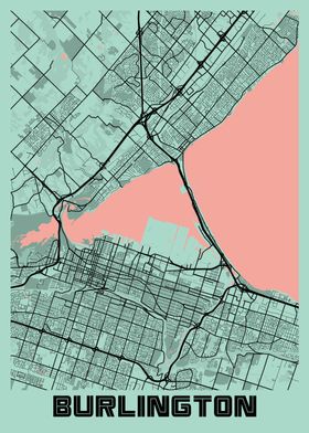 Burlington Peony City Map