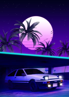 synthwave trueno ae86