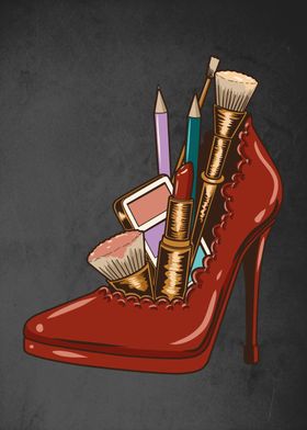 Stiletto with make up