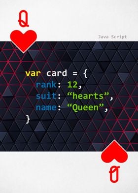 Queen card in javascript