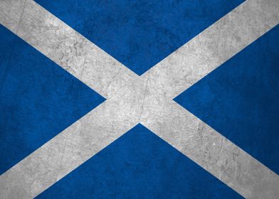 Flag of Scotland on Wall