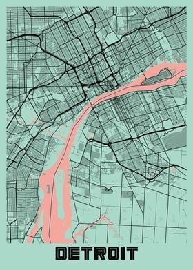 Detroit Peony City Map